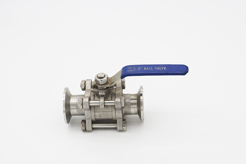 Three-piece fast loading ball valve
